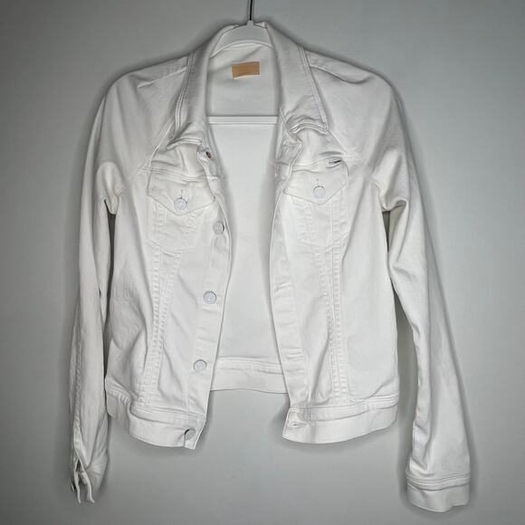 Mother White Denim The Bully Cropped Jacket Size Medium - Picture 4 of 10